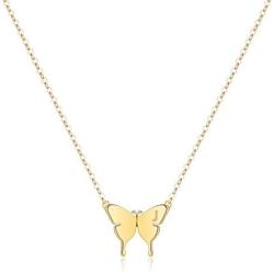 MONOOC Dainty Initial Butterfly Necklace, 14K Gold/Silver/Rose Gold Plated Butterfly Choker Pendant Necklaces Initial Letter Necklace Minimalist Butterfly Charm Necklace Jewelry Gifts for Women Girls