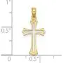 14k Solid Gold Boys & Girls Two Tone Cross Necklace 16'' 14k Solid Gold Boys & Girls Two Tone Cross Necklace 16''