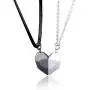 1 Pair Heart Necklace for Couples Black White Matching Pendant Friendship Distance Magnetic Love Heart Jewelry for Boyfriend Girlfriend Valentines Gifts 1 Pair Heart Necklace for Couples Black White Matching Pendant Friendship Distance Magnetic Love Heart Jewelry for Boyfriend Girlfriend Valentines Gifts