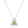 Sterling Silver Genuine Peridot Frog Pendant Necklace, 18''