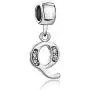 Third Time Charm Dangle A-Z Letter Initial Charm Clear Alphabet Beads for Charm Bracelets