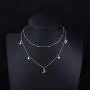 S925 Sterling Silver Layered Choker Jewelry Clavicle Double Short Chain Necklace Gift for Women Girls S925 Sterling Silver Layered Choker Jewelry Clavicle Double Short Chain Necklace Gift for Women Girls