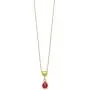 Solid 14k Yellow Gold 15.5in Enameled Ladybug and Heart Necklace Chain Solid 14k Yellow Gold 15.5in Enameled Ladybug and Heart Necklace Chain
