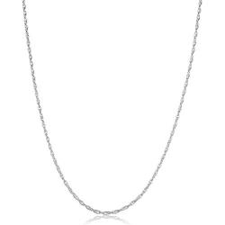 Savlano 925 Sterling Silver 1.5mm Solid Italian Rope Diamond Cut Twist Link Chain Necklace With Gift Box For Men & Women - Made in Italy