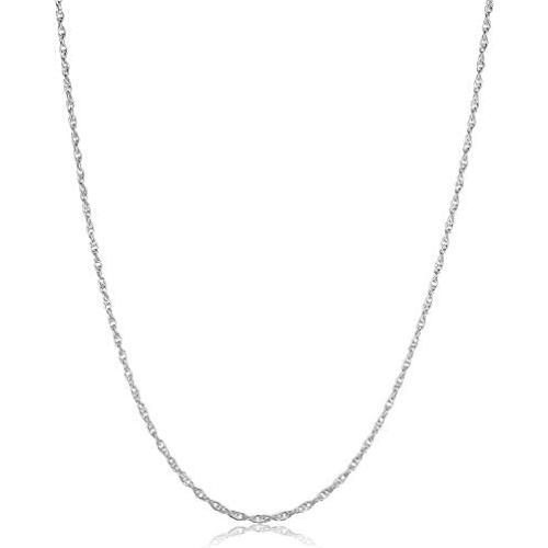 Savlano 925 Sterling Silver 1.5mm Solid Italian Rope Diamond Cut Twist Link Chain Necklace With Gift Box For Men & Women - Made in Italy