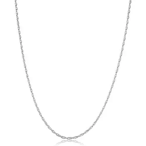 Savlano 925 Sterling Silver 1.5mm Solid Italian Rope Diamond Cut Twist Link Chain Necklace With Gift Box For Men & Women - Made in Italy Savlano 925 Sterling Silver 1.5mm Solid Italian Rope Diamond Cut Twist Link Chain Necklace With Gift Box For Men & Women - Made in Italy