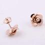 SMBH Rose Flower Necklace Earrings Set for Women Girls Rose Gold Jewelry Set