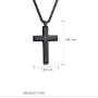 Rnivida Mens Stainless Steel Cross Necklace with Lords Prayer Inscription, Cross Pendant Necklace