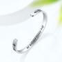AryaHozel Inspirational Bracelet for Women Motivational Cuff Bangle Engraved Mantra Quote Stainless Steel Jewelry Personalized Gifts for Her Teen Girls Friendship Bracelet Birthday Graduation Presents