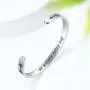 AryaHozel Inspirational Bracelet for Women Motivational Cuff Bangle Engraved Mantra Quote Stainless Steel Jewelry Personalized Gifts for Her Teen Girls Friendship Bracelet Birthday Graduation Presents