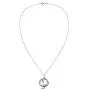 AeraVida Edgy Serpent Coiled Snake .925 Sterling Silver Pendant Necklace
