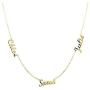 Three Name Necklace for Women Custom Family Chain Nameplate Pendant Gift