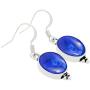 Lapis Earrings 925 Silver Overlay handmade Dangle Earrings