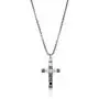 Steve Madden Stainless Steel 26 Inch Textured Design Squared Rolo Chain Cross Pendant Necklace for Men Steve Madden Stainless Steel 26 Inch Textured Design Squared Rolo Chain Cross Pendant Necklace for Men
