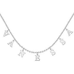 YSAHan Personalized Name Necklace Customize Dainty Letter Charm Nameplate Jewelry Gift for Women