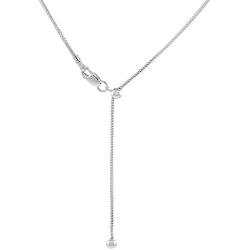 Sterling Silver Adjustable Chain Necklace for Women Assorted Designs Nickel Free 22-24 inch