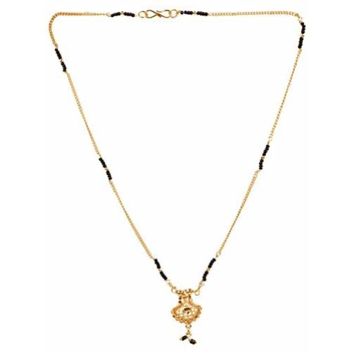 Efulgenz Gold Plated Ethnic Handmade Traditional Temple Coin Maharashtrian Mangalsutra Necklace for Women