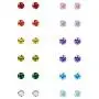 FIBO STEEL 12 Pairs CZ Stud Earrings for Women Birthstone Piercing Earring for Tragus Cartilage 3-8MM FIBO STEEL 12 Pairs CZ Stud Earrings for Women Birthstone Piercing Earring for Tragus Cartilage 3-8MM