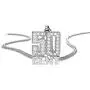Sliver Necklace with 50 Cent Pendant for Men,Stainless Steel Rhinestone Jewelry,Rapper Chains Iced Out Pendants with 28 Inches