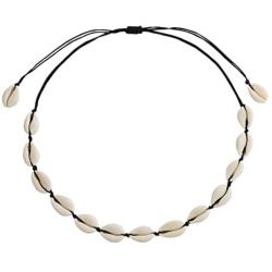 HOZEN Natural Shell Choker Necklace Handmade Adjustable Seashell Beads Beach Cord Necklace Bohemian Boho Hawaiian Jewelry for Women Girls