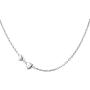 S925 Sterling Silver Jewelry Tiny Delicate Sideways Double Forever Love Heart Choker Necklace, 16+2''