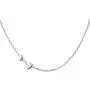 S925 Sterling Silver Jewelry Tiny Delicate Sideways Double Forever Love Heart Choker Necklace, 16+2'' S925 Sterling Silver Jewelry Tiny Delicate Sideways Double Forever Love Heart Choker Necklace, 16+2''