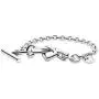 Pandora Jewelry Knotted Heart T-Bar Sterling Silver Bracelet