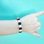 YBMYCM Rainbow Bracelet - Enamel Tile Bracelet Stackable Colorful Beads Stretch Bangle for Women Men Girls