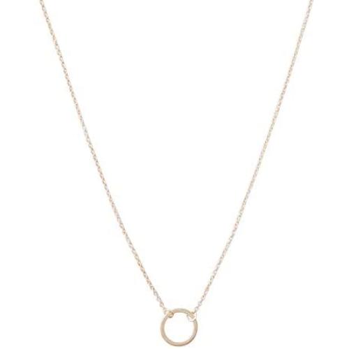 HONEYCAT Gold, Rose Gold, or Silver Mini Karma Open Circle Orbit Necklace | Minimalist, Delicate Jewelry