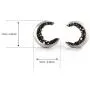 LAONATO Crescent Moon and Black CZ Earrings LAONATO Crescent Moon and Black CZ Earrings