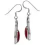 Silvershake 11X9mm Created Oval Shape Red Coral 925 Sterling Silver Casual Dangle Hook Earrings Silvershake 11X9mm Created Oval Shape Red Coral 925 Sterling Silver Casual Dangle Hook Earrings