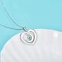 Distance Heart Necklace for Women 925 Sterling Silver 18k Moon Heart Pendants for Girlfriend Wife Mother Sister Necklaces Jewelry for Christmas Valentines Day