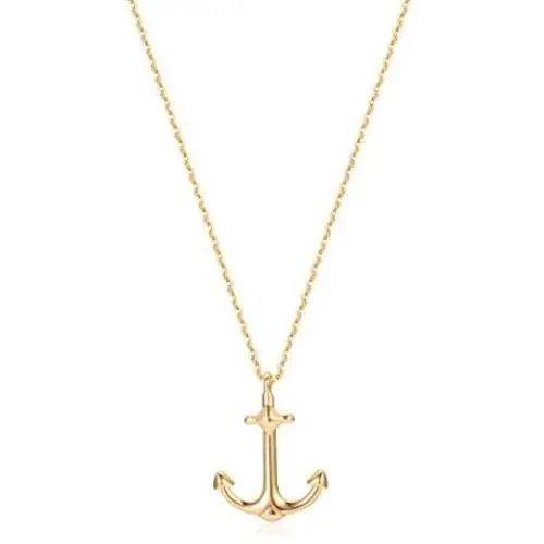 VACRONA Gold Anchor Necklace 14K Gold Plated Over Brass Long Chain Pendant Dainty Jewelry Women Gift for Her VACRONA Gold Anchor Necklace 14K Gold Plated Over Brass Long Chain Pendant Dainty Jewelry Women Gift for Her