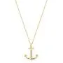 VACRONA Gold Anchor Necklace 14K Gold Plated Over Brass Long Chain Pendant Dainty Jewelry Women Gift for Her VACRONA Gold Anchor Necklace 14K Gold Plated Over Brass Long Chain Pendant Dainty Jewelry Women Gift for Her