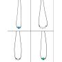 Blulu Single Pearl Choker Necklace 3 Bead Necklace Single Gemstone/Turquoise Choker and Blue Turquoise Necklace on Leather Cord for Women Girl,4 Pieces(Pearl and Turquoise)