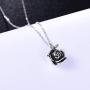 Rose Flower Urn Necklace Cremation Jewelry for Ashes S925 Sterling Silver Memorial roseflower urn Pendant Necklaces for Women