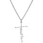 BTF Faith Inspriational Jewelry Womens Stainless Steel Jesus Cross Pendant Faith Necklace