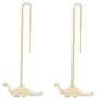 NOUMANDA Fashion Charm Dinosaur Dangle Earrings Long Ear Line Cute Tiny Animal Jewelry for Women Girls