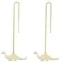 NOUMANDA Fashion Charm Dinosaur Dangle Earrings Long Ear Line Cute Tiny Animal Jewelry for Women Girls