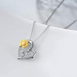 WINNICACA [ Sunflower & Dainty Sterling Silver Created Opal Flower Choker Necklace Jewelry for Women Birthday Gifts