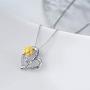 WINNICACA [ Sunflower & Dainty Sterling Silver Created Opal Flower Choker Necklace Jewelry for Women Birthday Gifts
