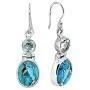 YoTreasure Turquoise Blue Topaz 925 Sterling Silver Dangle Earrings jewelry