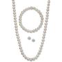 Regalia by Ulti Ramos Cultured Freshwater Pearl (7mm) & Crystal Sterling Silver .925 Jewelry Set (White)
