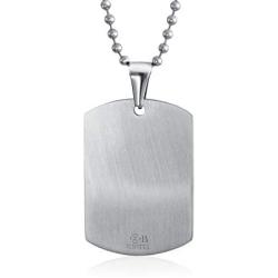 Bling Jewelry Unisex Personalize Customizable Medical Identification Doctors Medical Alert ID Dog Tag Steel Pendant Necklace for Men Women 20 Inch Chain SM MED LG