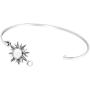 AeraVida Dancing Mystical Sunshine .925 Sterling Silver Bangle Bracelet