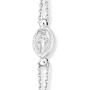 MiaBella 925 Sterling Silver Italian Natural Black Spinel Rosary Cross Charm Bead Bracelet for Women Teen Girls, Adjustable Link Chain 6 to 8 Inch Handmade in Italy