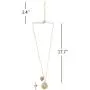Yunison Gold Plated Coin Necklace Saint Benedict Exorcism Pendant Minimalist Jewelry