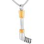 Hockey Stick Cremation Jewelry for Ashes Pendant Urns Pet Human Stainless Steel Memorial Necklace