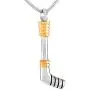 Hockey Stick Cremation Jewelry for Ashes Pendant Urns Pet Human Stainless Steel Memorial Necklace
