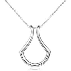 NIFUNAO 925 Sterling Silver Ring Holder Necklace Rhombus Pendant Necklace Jewelry Gift for Wife, Nurse,